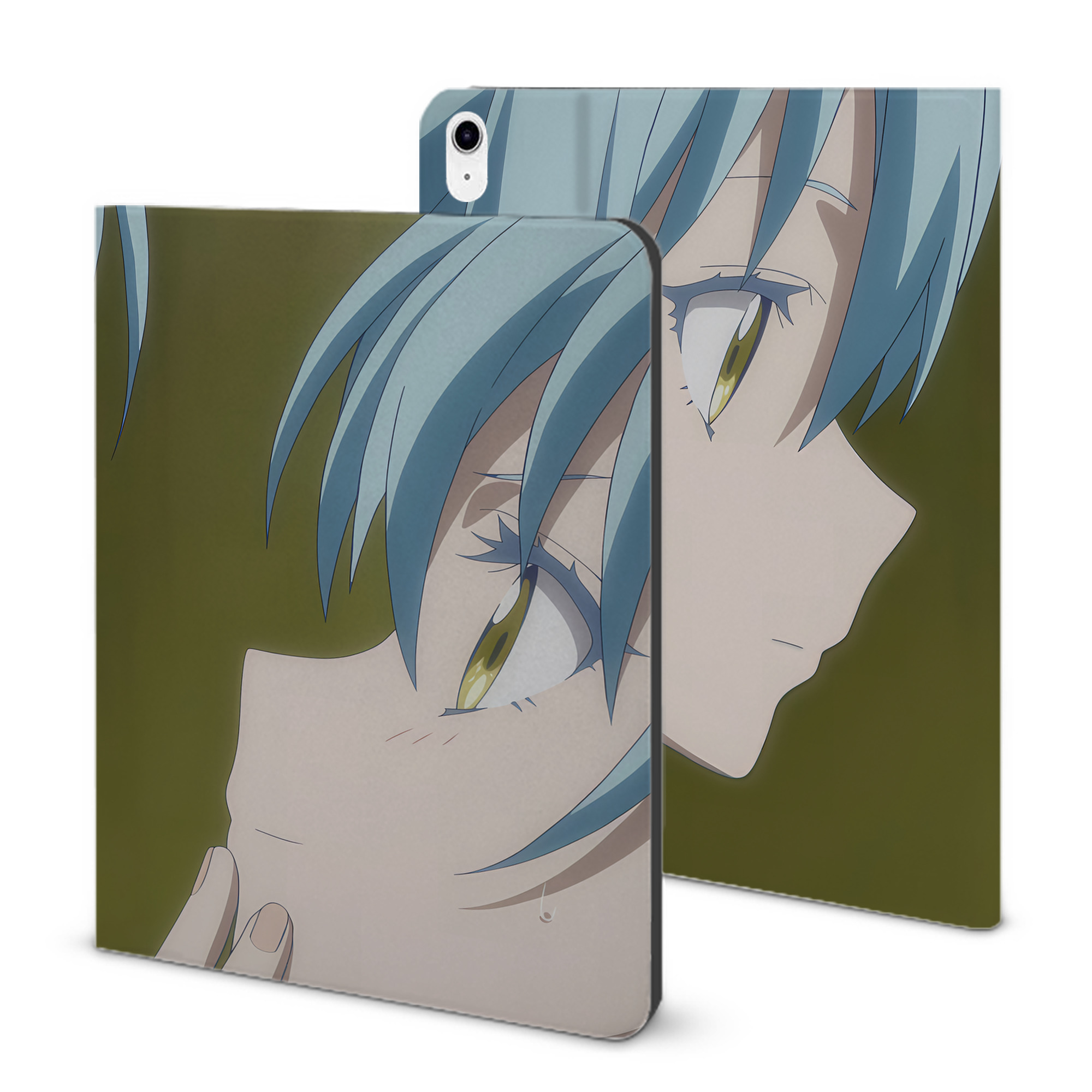 （画像用） 転スラ Regarding Reincarnated to Slime IPad ケース ブック型 PUレザー TPU 耐衝撃 軽量 薄型 ペン収納なし 全面保護 IPad 各モデル対応